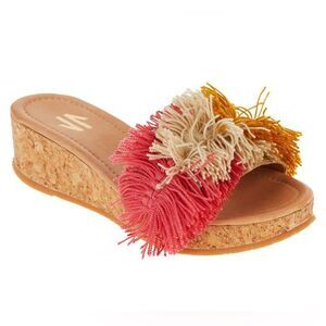 Silvia Cobos Mambo Slip-On Platform Sandal Pink NIB Size 7.5